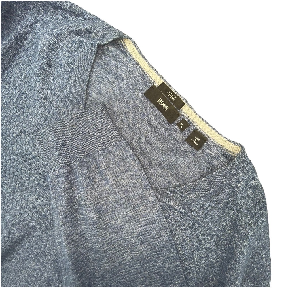 Hugo Boss Udrano Men's Extra Large XL Blue V-Neck Pullover‎